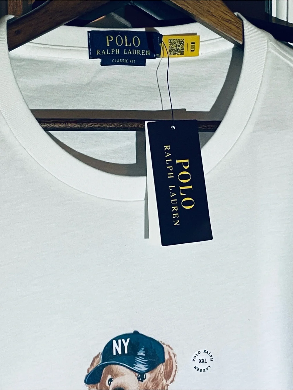 NWT Polo Ralph Lauren Men’s Classic Fit Polo Bear Jersey T-Shirt. White. Sz: 2XL